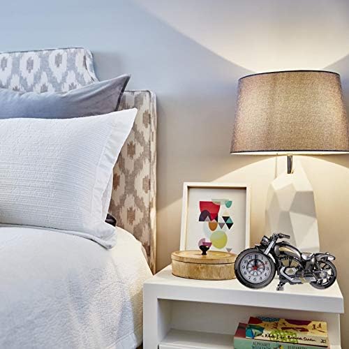 ARTIBETTER Vintage Motorcycle Tabletop Alarm Clock