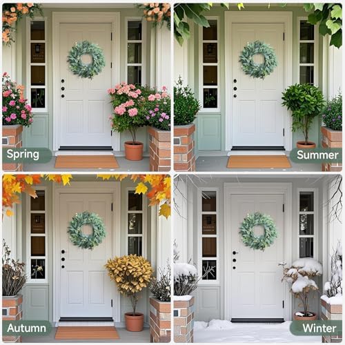 24 Inch Eucalyptus Wreath Handmade for Front Door