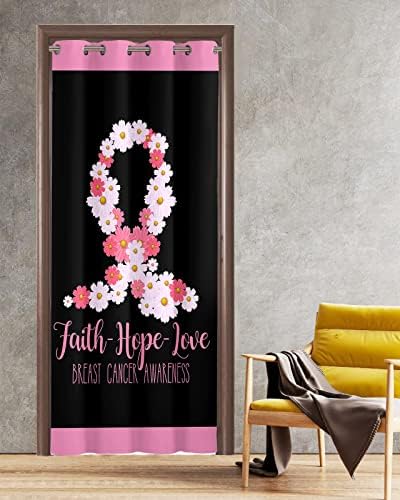 Faith Hope Love Door Curtains - 39x78 Inch Blackout Panels