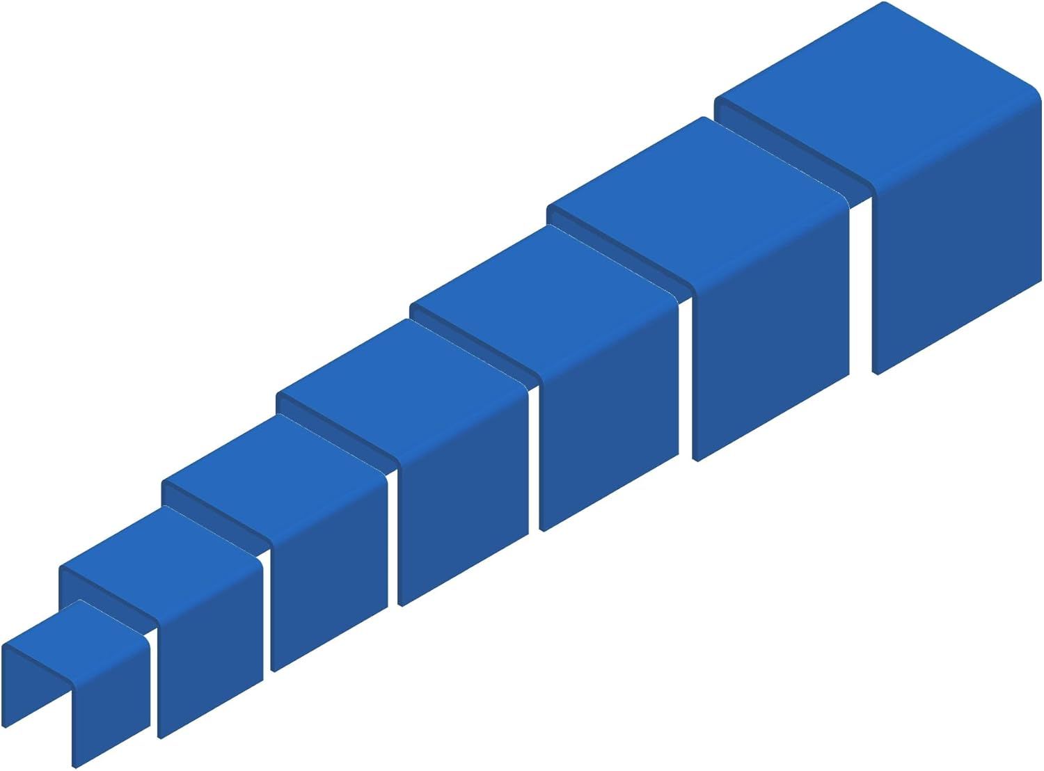 4 Sets of 7 Total 28pc Blue Acrylic Display Risers