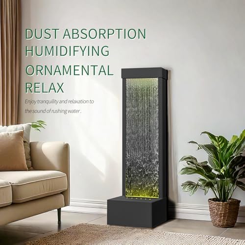 Longrun 48 Indoor Waterfall Fountain with LED Lights
