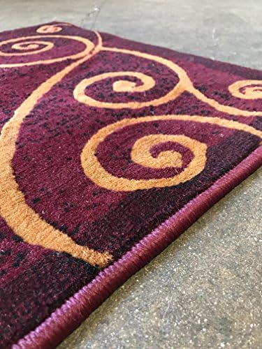 Gallery Modern Abstract Swirl Runner Rug GL23 2x71 Inch