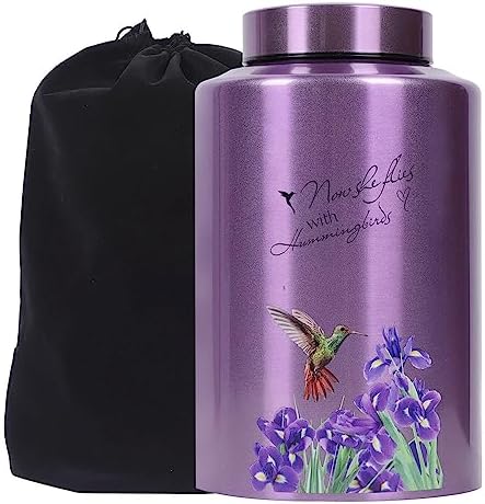 Purple Hummingbird Cremation Urn for Mom 220 lbs Capacity