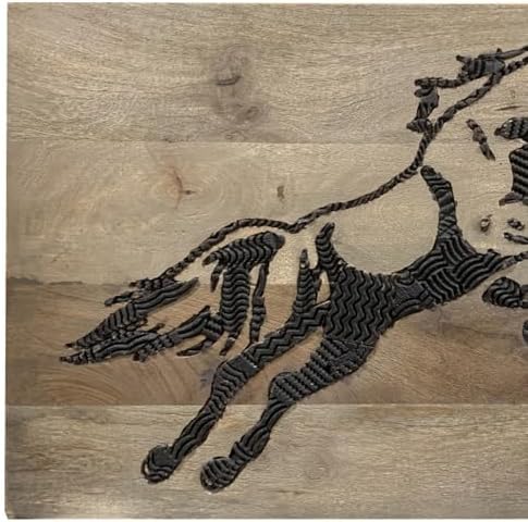 19 X 24 Black And Brown Horse Wall Sculpture