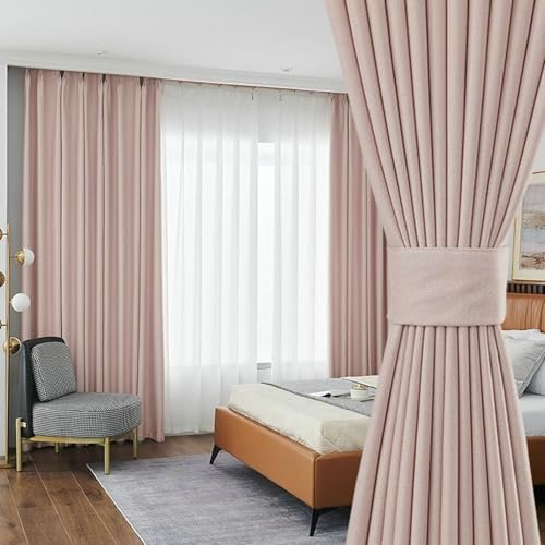 Wycian Kitchen Window Treatments Sheer Curtains 2 Pack Cotton Solid 40W x 96H