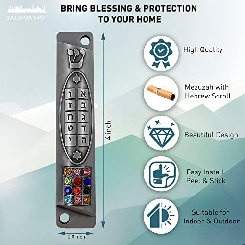 TALISMAN4U Pewter Mezuzah Case with Scroll