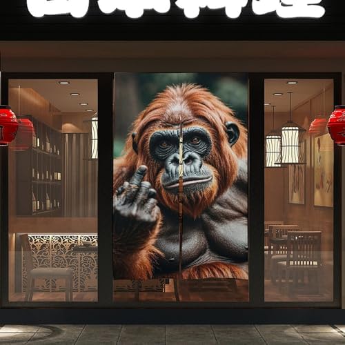 Gorillas Door Curtain Panel 17x57 Inch Split Door Divider