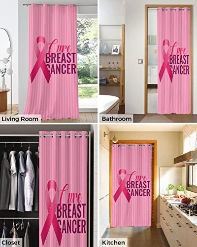 Cure Breast Cancer Door Curtain - 42x84 Blackout Panels