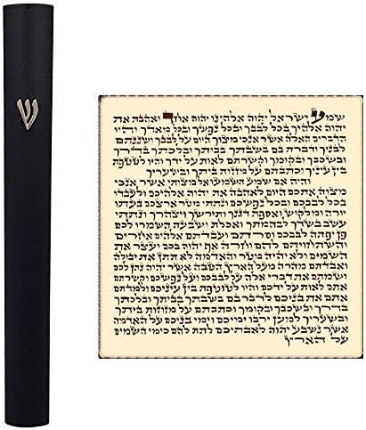 Talisman4u Black Aluminum Mezuzah Case with Scroll