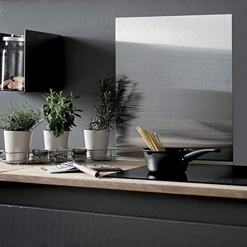 Small Magnetic Stainless Steel Memo Board Splashback 50x60cm Silver