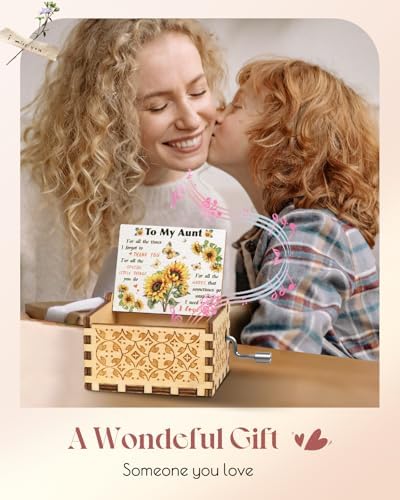Swooflia Mothers Day Wooden Music Box for Mom