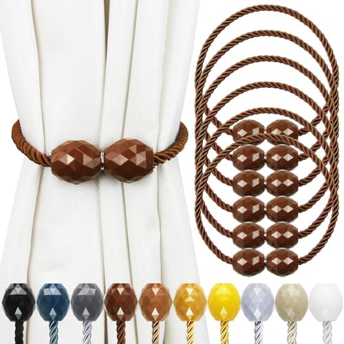 Porlau Strong Magnetic Curtain Holdbacks 6 Pack