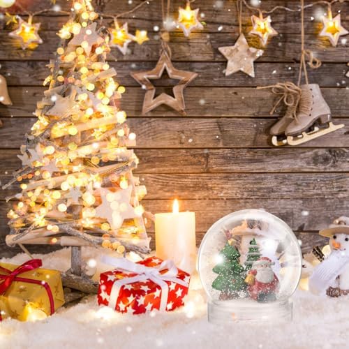 BESTOYARD 30 Pcs 3-Inch Clear Snow Globe Jar DIY Party Favor