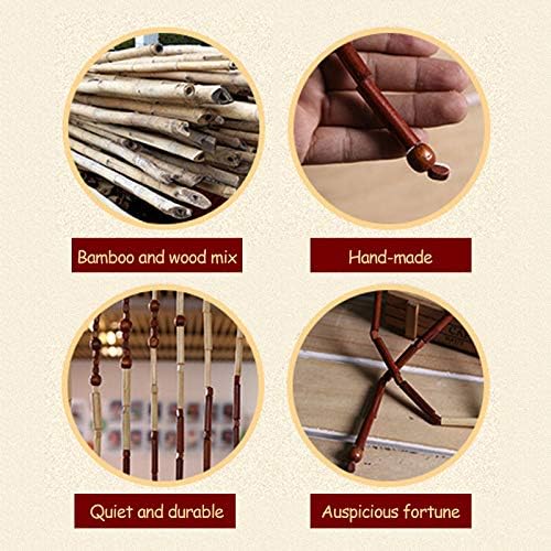 CNCEST Wooden Bead Curtain Panel 27 Lines
