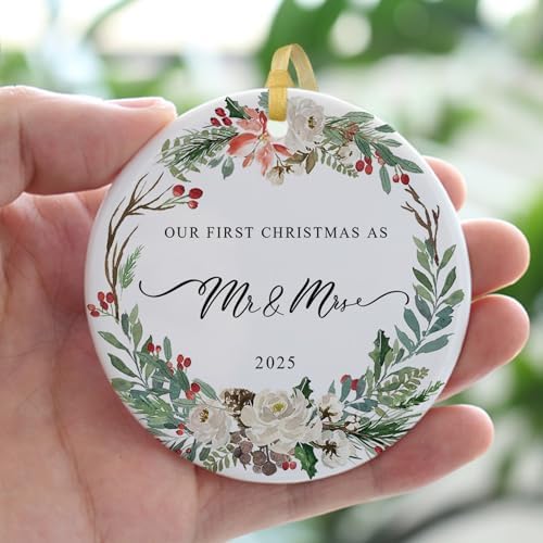 2025 First Christmas Mr Mrs Hanging Ornament