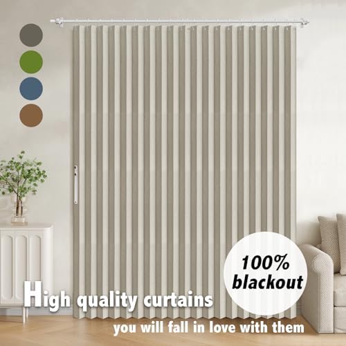 AJAZZ Blackout Doorway Curtains 1 Panel 98 W x 78 L
