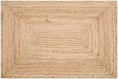 Natural Jute Rug 2x3 Ft Handmade for Livingroom Bedroom