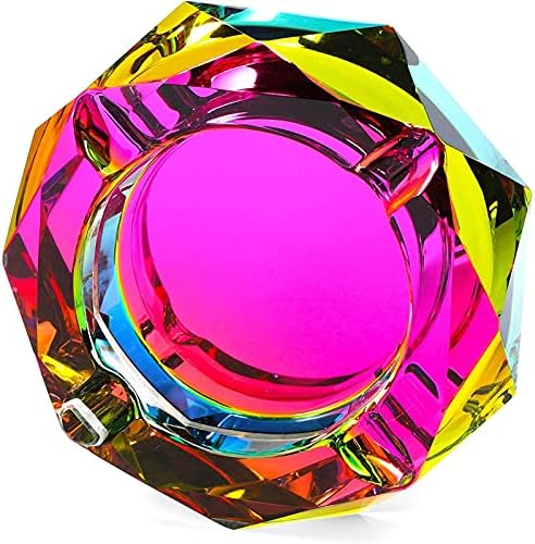 Okuna Outpost 5-Inch Rainbow Glass Ashtray