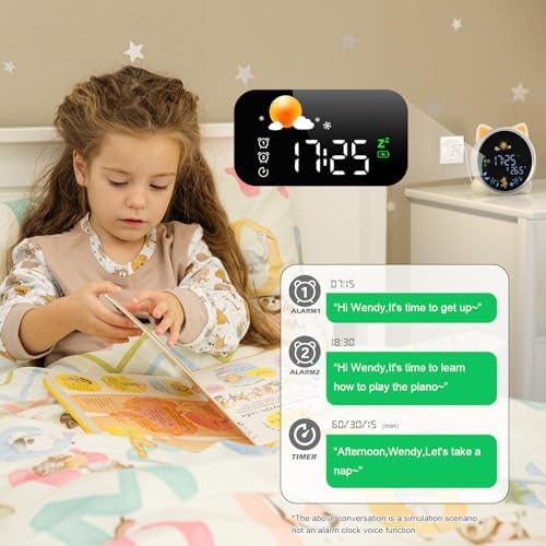 Kids Alarm Clock with Color Changing Light