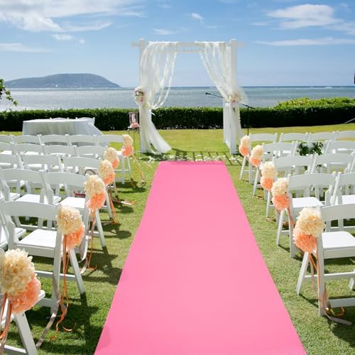 Pink Carpet Runner for Party 160 GSM Felt Runway Rug 3x15 ft