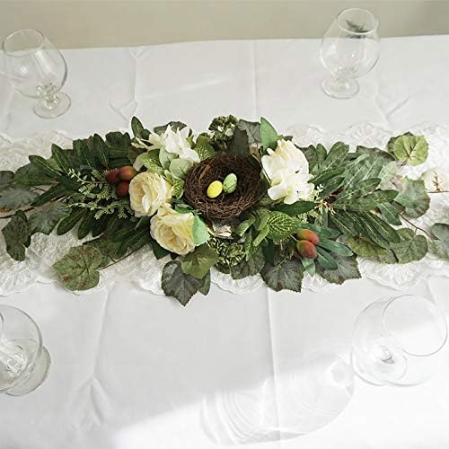 MOTUZP 307 Inch Spring Greenery Swag Wreath
