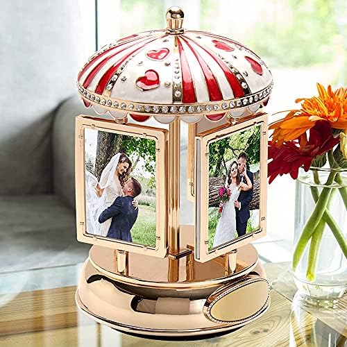 LASODY Musical Eight Rotating Picture Frame with Engraving