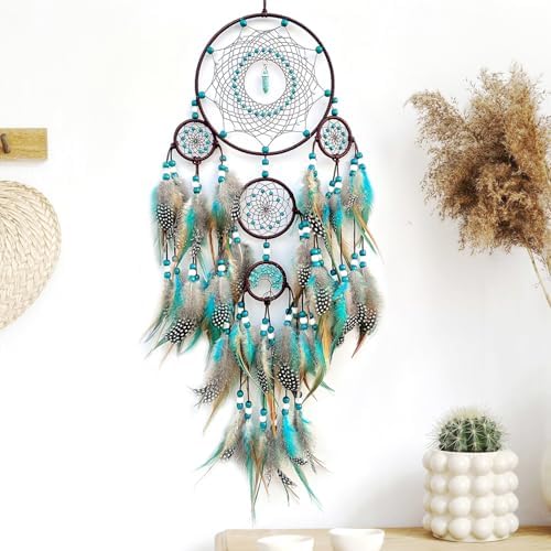 Handmade Woven Turquoise Dream Catcher Wall Hanging Decor
