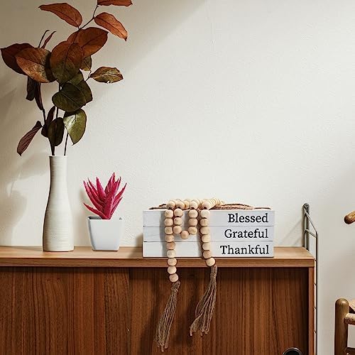 LIAQICHA Decorative Books with Wooden Bead Tassel 58 in
