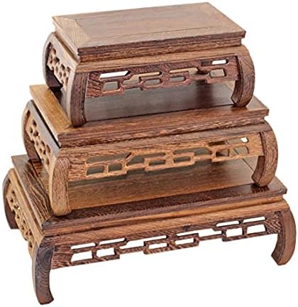 GOLDYWENDY Rectangular Wooden Display Stand
