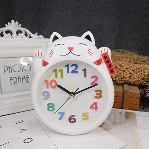 Wakauto Kids Cartoon Cat Alarm Clock with Large Display