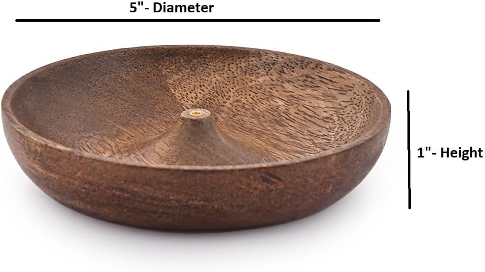 SAMHITA Wooden Incense Holder 5 x 5 x 1