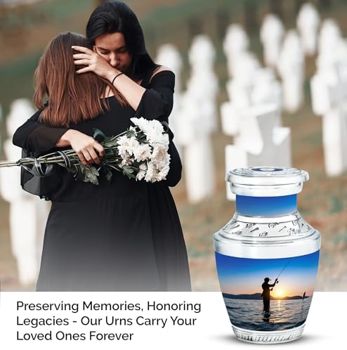 3 Inch Fisherman Keepsake Urn for Ashes Adult Male