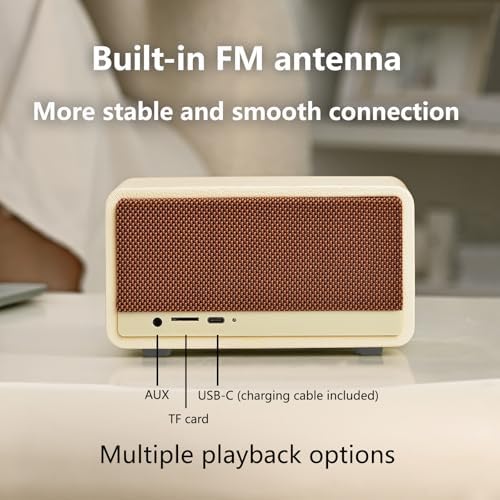 5-in-1 Bluetooth Speaker with Alarm Clock and Thermometer