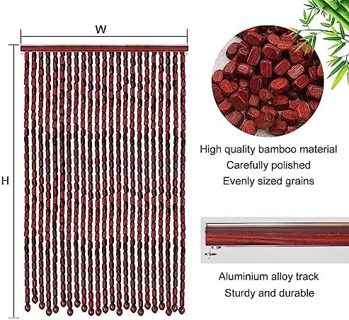 Jolan Bamboo Bead Curtain for Doors