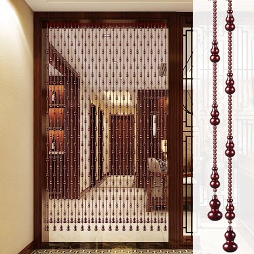 NEVKA Wooden Bead Curtain for Doorways and Room Dividers