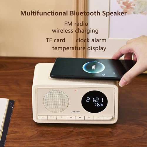 5-in-1 Bluetooth Speaker with Alarm Clock and Thermometer