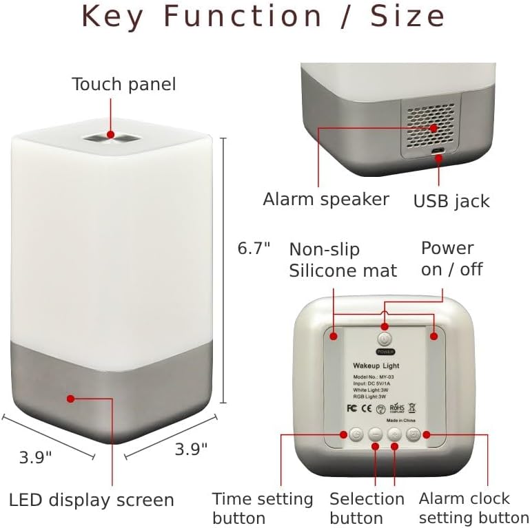 Sunrise Clock Wake Up Light with Natural Sound