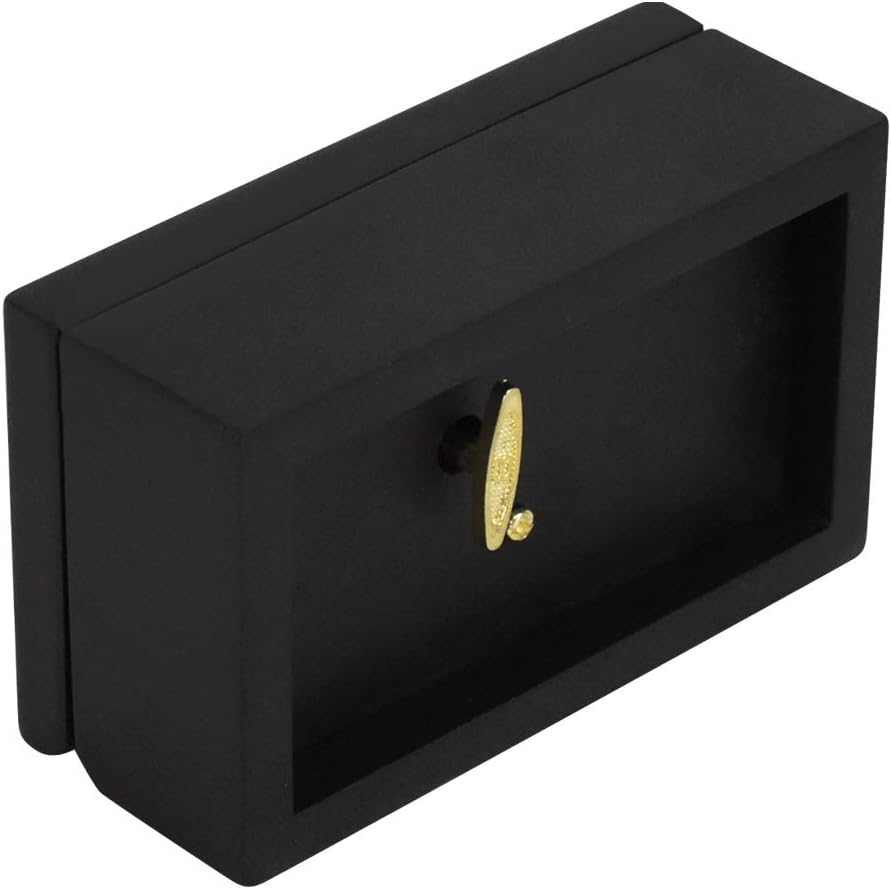 Black Wooden Musical Box with Gold Plating