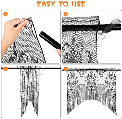 Amosfun Halloween Door Skull Curtain Decor