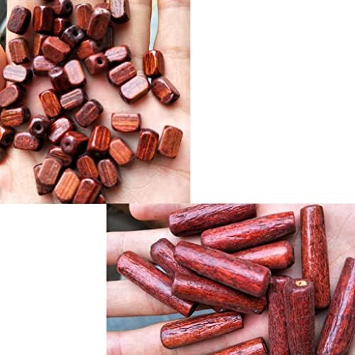 ZHOUXIAO Wood Beaded Curtain with Rods for Doorways 1