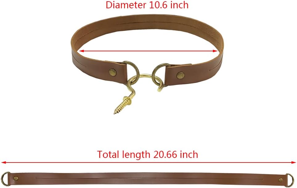 Classic Leather Curtain Tiebacks 4Pcs Brown