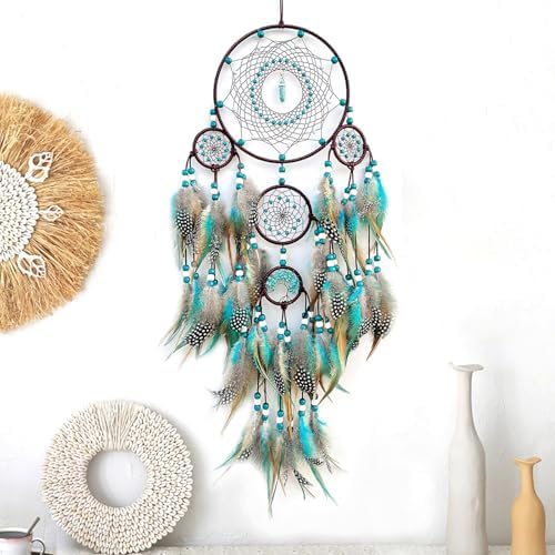 Handmade Woven Turquoise Dream Catcher Wall Hanging Decor
