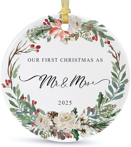 2025 First Christmas Mr Mrs Hanging Ornament