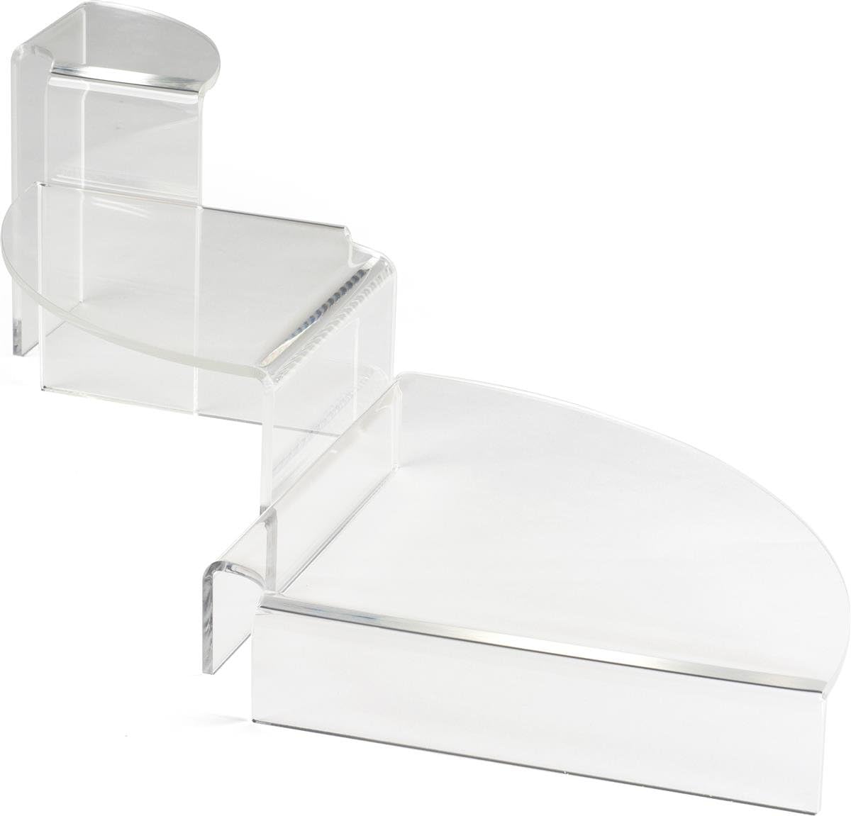 Set of 3 Triangle Display Risers Clear Acrylic