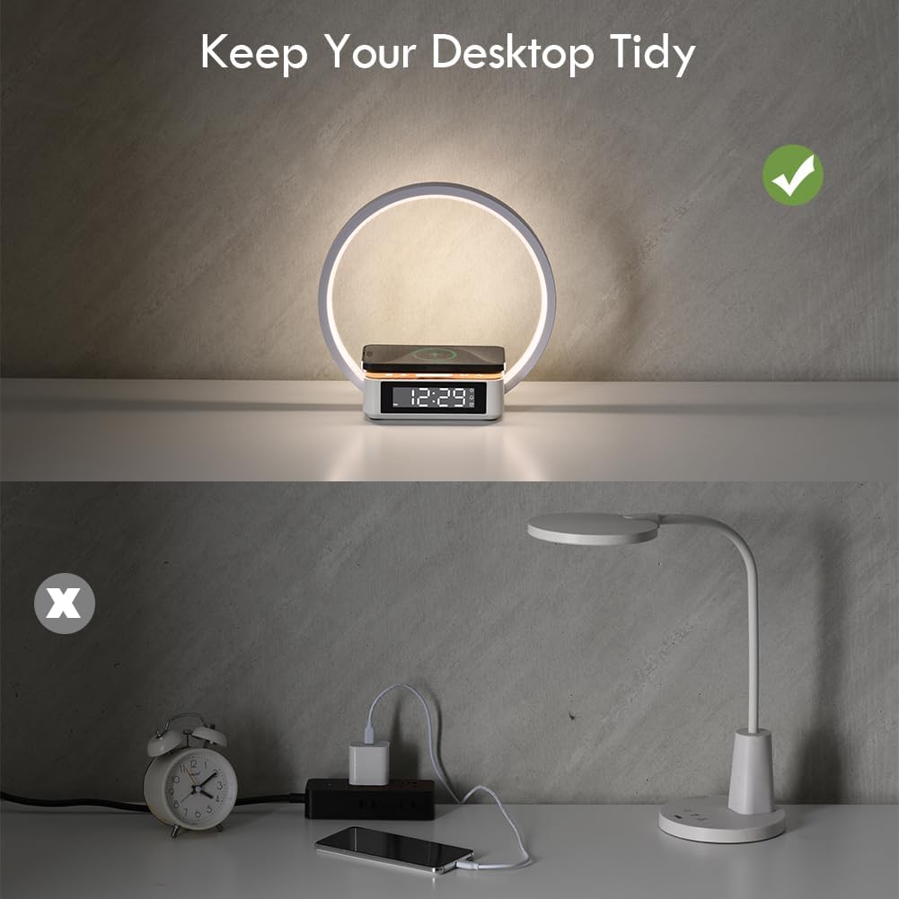 Smart Alarm Clock with Sunrise Simulation and Wireless Charging