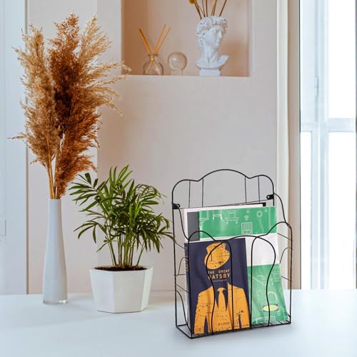 ZOOFOX Wall Mounted Magazine Holder Organizer