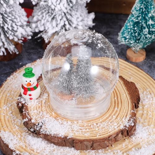 BESTOYARD 30 Pcs 3-Inch Clear Snow Globe Jar DIY Party Favor