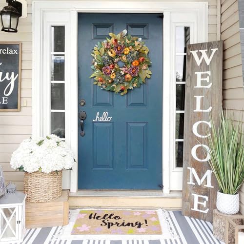 WANNA-CUL 24 Inch Fall Wreath for Front Door