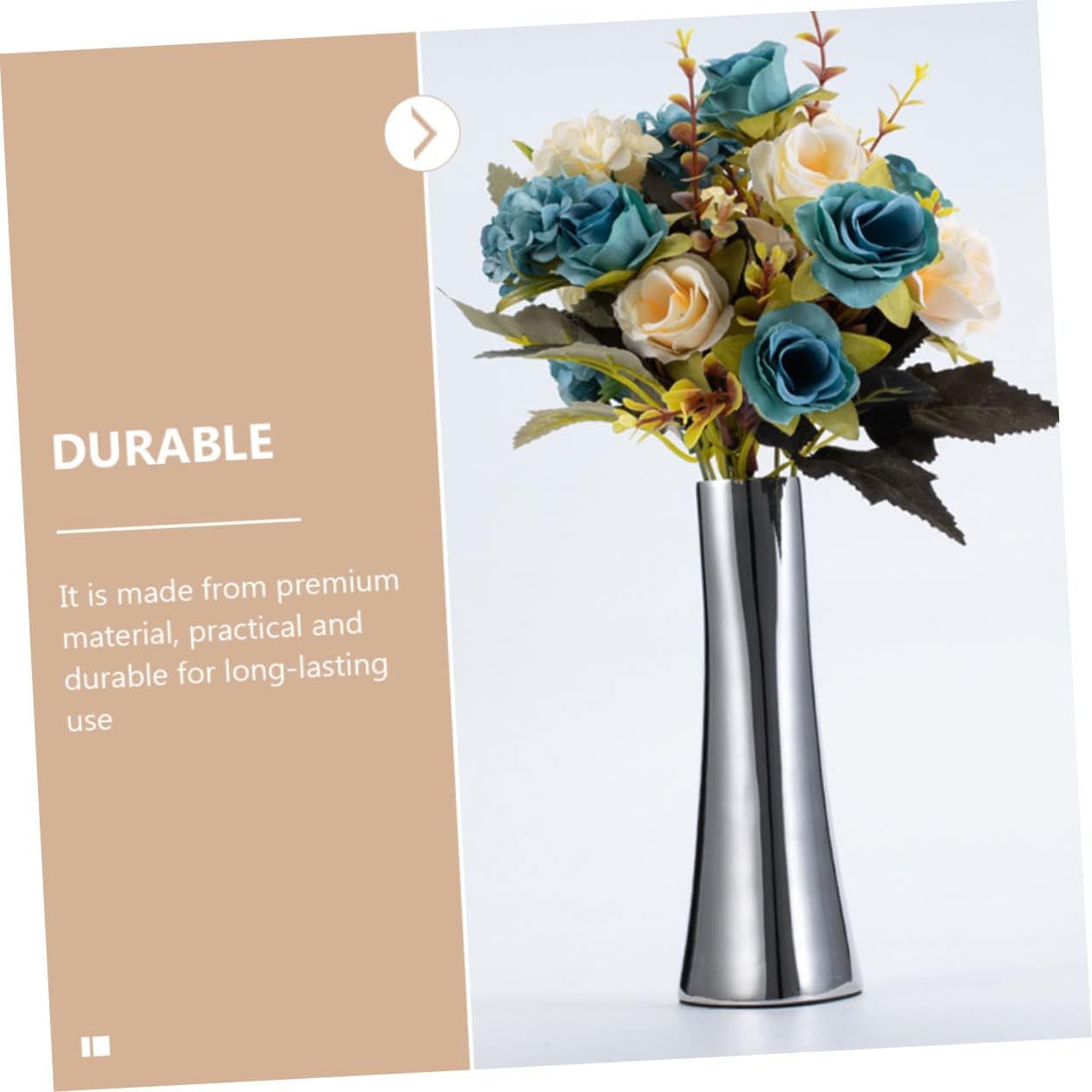 Stainless Steel Flower Vase for Home Decor and Centerpieces