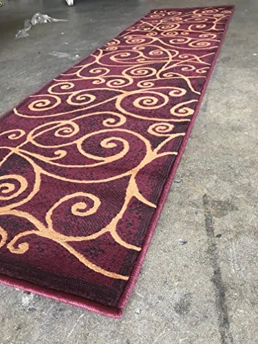 Gallery Modern Abstract Swirl Runner Rug GL23 2x71 Inch
